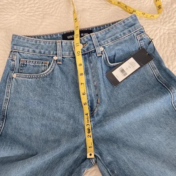 Veronica Beard Dylan High Rise Full Length Straight Leg Jeans 27 Cuffed NWT - Picture 5 of 9